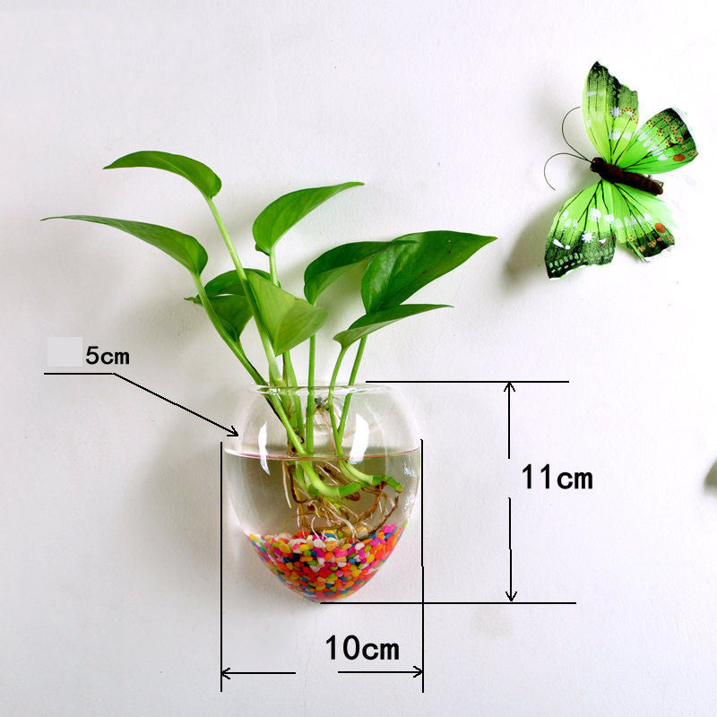Flower Plant Stand Hanging Vase Hydroponic Ball Transparent Clear Glass Round Terrarium Container Home Wedding Garden Decorations