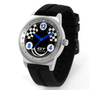 GT 005 Silica Gel Watch Band Car Racing Style Fashion Casual Sport Men Quartz Wrist Watch
