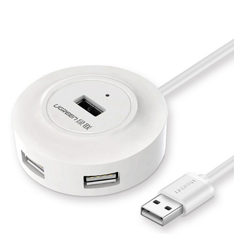 UGreen CR106 USB2.0 Circular Hub with 4 Ports USB Hub Extender Extension Connector for Phone / Tablet / Computer