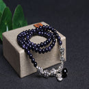 Unisex Vintage Multilayer Beads Crystal Bracelet Ethnic Blue Sandstone Lucky Bracelets
