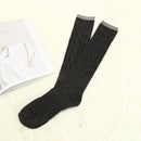 Women 100%Cashmere Wool Knee-High Solid Warm Thick Soft Comfort Boot Sock Winter Stocking