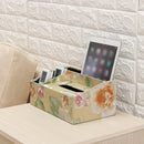 Multi-Function Tissue Box Paper Napkin Leather Cover Storage Holder Desk Living Room Coffee Table Storage Box