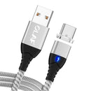 OLAF 3A Type C Magnetic Nylon Braided Fast Charging Data Cable For Xiaomi Mi8 Mi9 HUAWEI P30 Pocophone F1 S9 S10 Note S10+