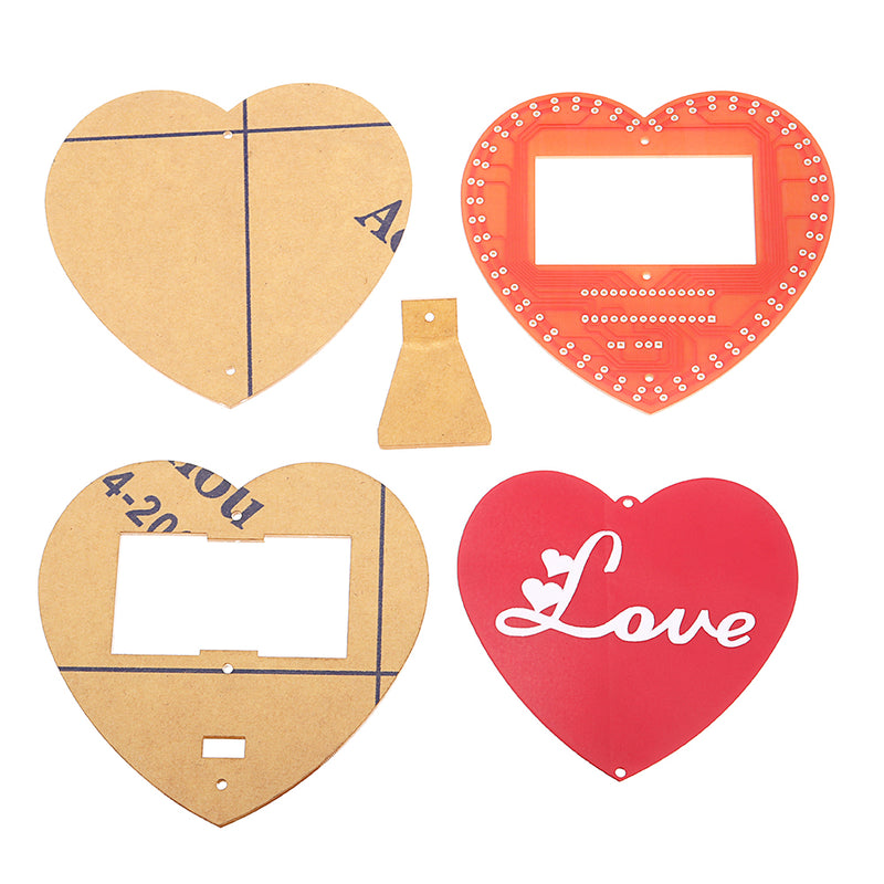 DIY Seven Color Heart Shaped LED Flow Lamp Production Kit DIY LED Flash Kit