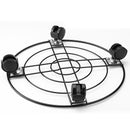 Round Metal Garden Plant Pot Shelf Mover Wheeled Trolley Heavy Duty Iron Plant Rack Stand