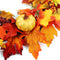 60cm Christmas Maple Leaves Grape Berry Wreath Garland Door Hanging Crafts Decorations
