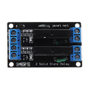 5pcs 2 Channel DC 12V  Relay Module Solid State Low Level Trigger 240V2A