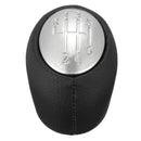 Car Gear Stick Shift Knob Cap 6 Speed Black Leather for Renault