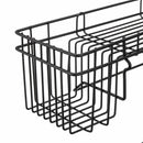 Hanging Rail Rack Storage Stand Kitchen Iron Wall Mounted Tidy Hook Black Baskets
