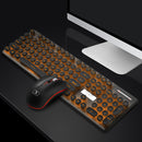 N528 104 Keys Colorful Backlit Mute Rechargeable Wireless Gaming Keyboard and  2.4G Wireless Mouse Combo with Mouse Pads
