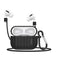HOCO 3 in 1 Pure Armor Soft Liquid Silicone Shockproof Dust-Proof Earphone Storage Case with Anti-lost Rope and Hook for Apple Airpods 3 Airpods Pro