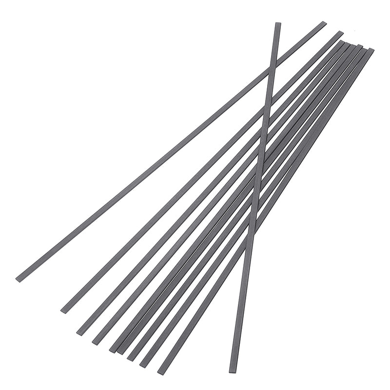 10Pcs/Set 200mm Square Carbon Fiber Rods Strips Carbon Fiber Square Bars Matt Surface for RC Airplane DIY Tool