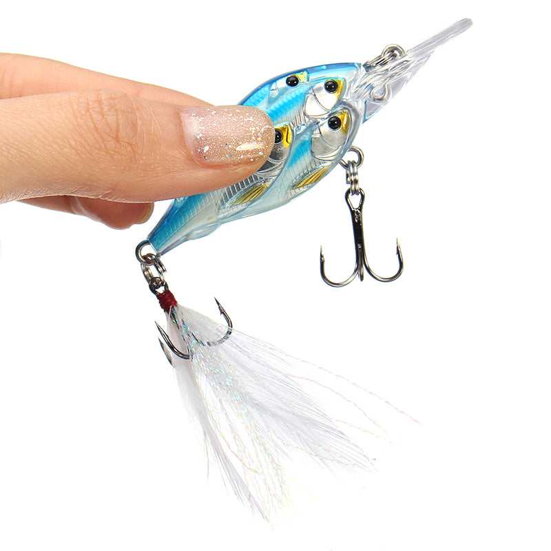 ZANLURE 5Pcs/Set 7cm 6.2g Fishing Lure Crankbaits Hook Fish Crank Tackle Lipless Swimbait Hard Lures