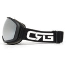 Snowmobile Skiing Goggles Double Lens Anti Fog UV Snowboard Snow Sport Black