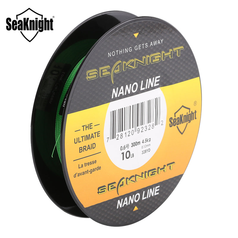 SeaKnight NANO 300M Fishing Line 4 Strands Wire Weaves PE Multifilament Braid Line 4-10LB 0.07-0.12m