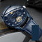 TEVISE T851A Moon Phase Automatic Mechanical Watch Roman Number Leather Band Men Watch