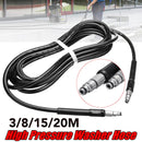 3/8/15/20M High Pressure Washer Water Hose for Black Decker PW1300 PW1400 PW1500