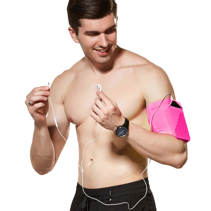 Bakeey Reflective Elastic Night Running Arm Sport Bag Phone Arm Bag for Cell Phone under 6 inch