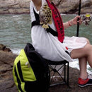 IPRee 47L Nylon Outdoor Camping Fishing Chair Backpack Travel Multifunctional Shoulder Bag