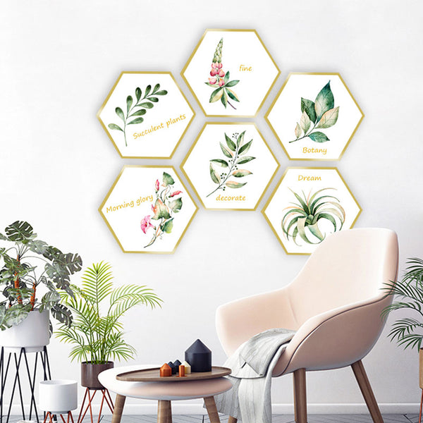 Miico FX82021 2PCS Plant Photo Frame Decorative Sticker Home Decorative Wall Sticker Removable Sticker