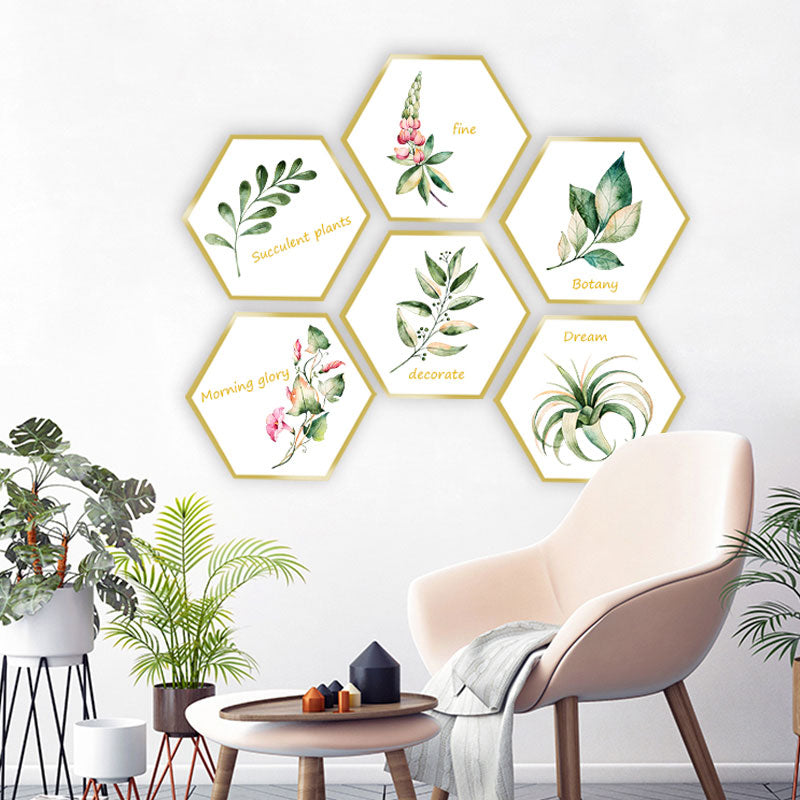 Miico FX82021 2PCS Plant Photo Frame Decorative Sticker Home Decorative Wall Sticker Removable Sticker