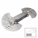 52 Blades Metric Whitworth 55/60 Screw Pitch Thread Measuring Gauge Checker