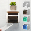 Bathroom Tissue Box Adhesive Waterproof Plastic Roll Paper Storage Holder Rack