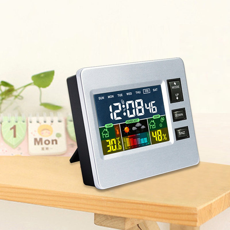 Loskii DC-07 Digital Temperature Hygrometer Alarm Clock Calendar Snooze With Backlit Function