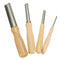 4 Pcs DIY Round Hole Carving Clay Sculpting Hand Chisel Woodworking Craft Crafts Tool