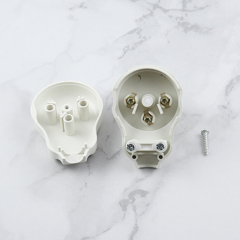 Dixinge Israel 3 Pin AC Electrical Power Rewireable Plug Male Female Plug Outlet Adaptor Wire Extension Cord Connector