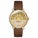 SANDA P1030 Fashion Date Display Creative Dial Fashion Men Leather Strap Quartz Watch
