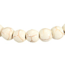 Unisex White Stone Agate Colorful Beads Prayer Elastic Bracelet