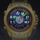 NAVIFORCE NF9170 LED Display Metal Case Dual Display Watch Business Style Men Digital Watch