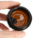 30mL Brown Amber Glass Small Jar Round Empty Black Lid Cream Balm Jar Container
