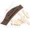 1 Set Professional Guitar Kit Acoustic Guitar Bridge with Bone Pins Saddle Nut
