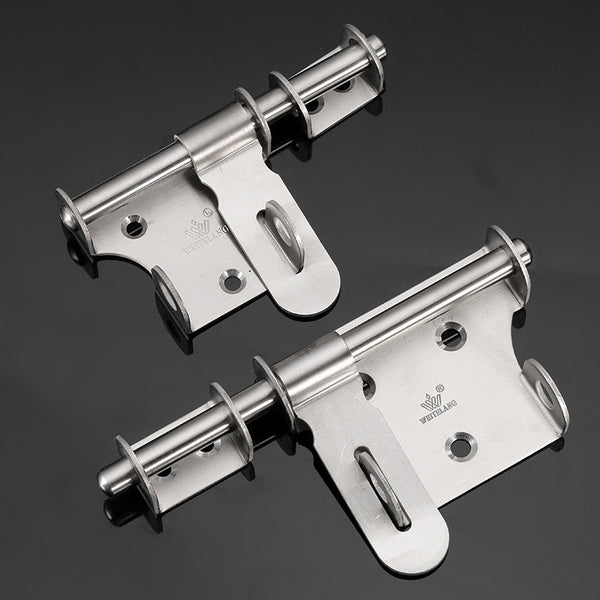Stainless Steel Left and Right Latches Sliding Lock Security Door Latch with Screws