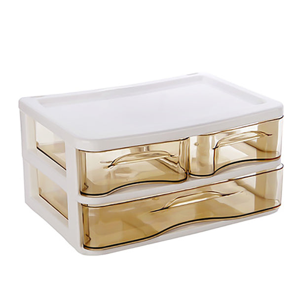 2/3/4 Layers Desktop Makeup Organizer Drawers Plastic Cosmetic Box Jewelry Container  Storage Case