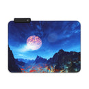 The Snow Mountain USB Wired RGB Colorful Backlit LED Mouse Pad for Gaming Mouse E-Sport