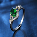 Fashion Finger Ring Double Heart Colorful Micro Zircon Rings Jewelry Hand Accessories for Women