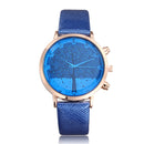 Elegant Fruit Apple Tree PU Leather Band Women Quartz Wrist Watch