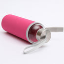 550ml BPA Free Glass Juice Tea Water Bottle Cup Mug with Stainless Steel Filter Infuser & Protective Bag