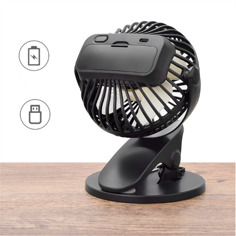 3 Speed USB/Battery Mini Fan Multi-purpose 360 Clip On Car Desk Table Laptop Cooling Fan