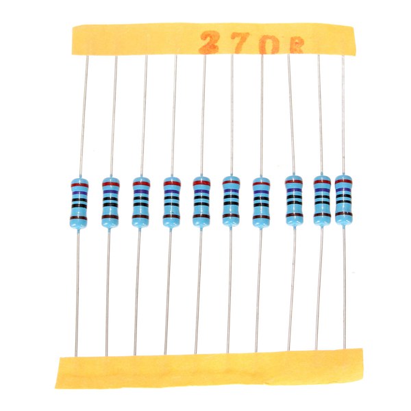 1100 Pcs 0.1 ohm~10M ohm 1/2W Metal Film Resistor 110 Value Box Kit