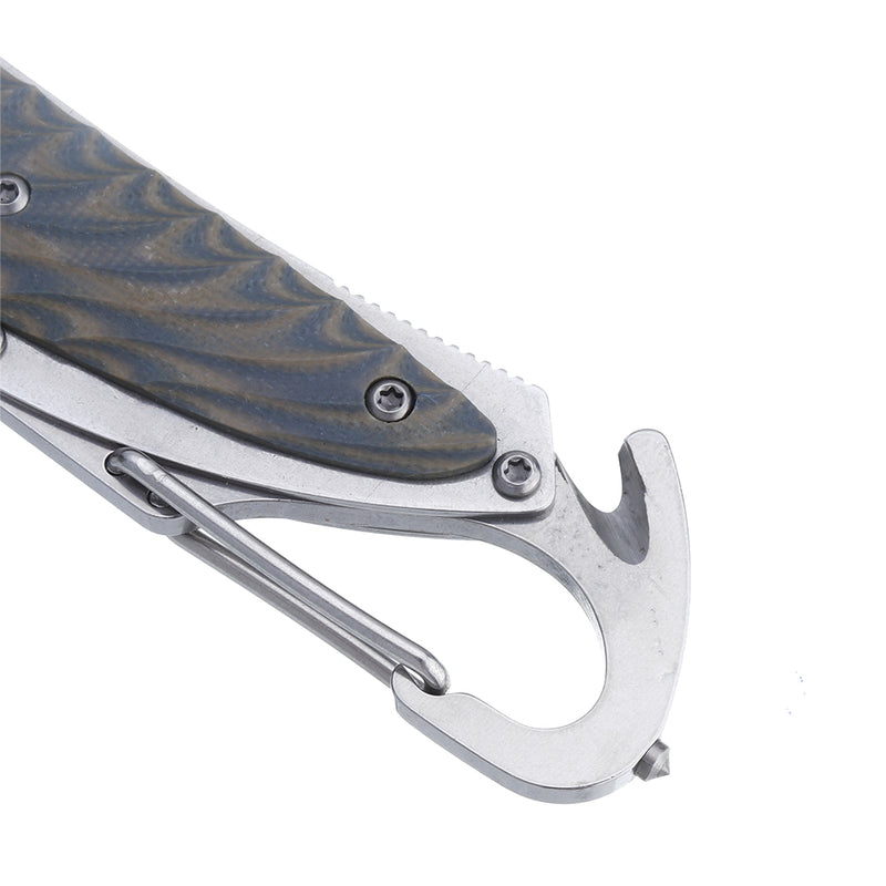 Sanrenmu 7053 Multifunctional Folding Liner Lock EDC Tools Rope Cutter Bottle Opener Outdoor Camping Survival Tool