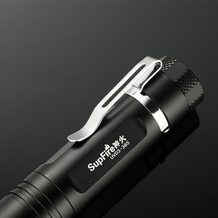 SupFire UV03 365NM Warm White Light Tactical Flashlight Fluorescence Detection Flashlight Multifunctional AA Flashlight