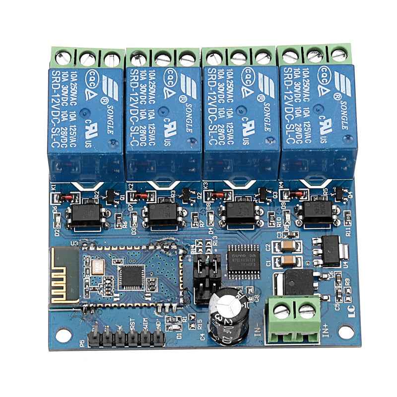 DC12V 4-Channel Android Mobile bluetooth Relay Module
