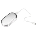 5200mAh Portable Macarons Hand Pocket Warmer Double-Sided PTC Ceramic Heating Aluminum Alloy Mobile Power Bank Supply External Battery Charger
