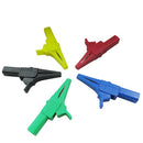 Cleqee P2003 5PCS 5 Color 32A 1000V Crocodile Alligator Folders Safety Test Clips For 4mm Shrouded Banana Plug Copper