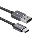 3 Pack BlitzWolf BW-TC1 3.33ft/1m 3A USB Type-C Braided Charging Data Cable With Magic Tape Strap