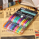 24 Pcs Color Gel Pen Set Adult Coloring Book Ink Pen Drawing Painting Craft Art for School Home